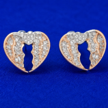Broken heart pendant earrings