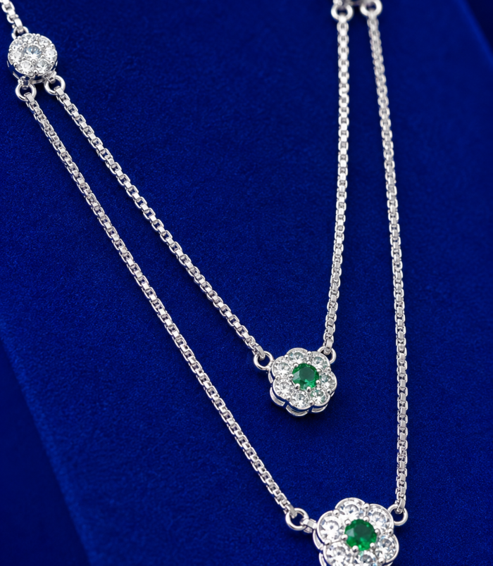 green necklace closeup shot